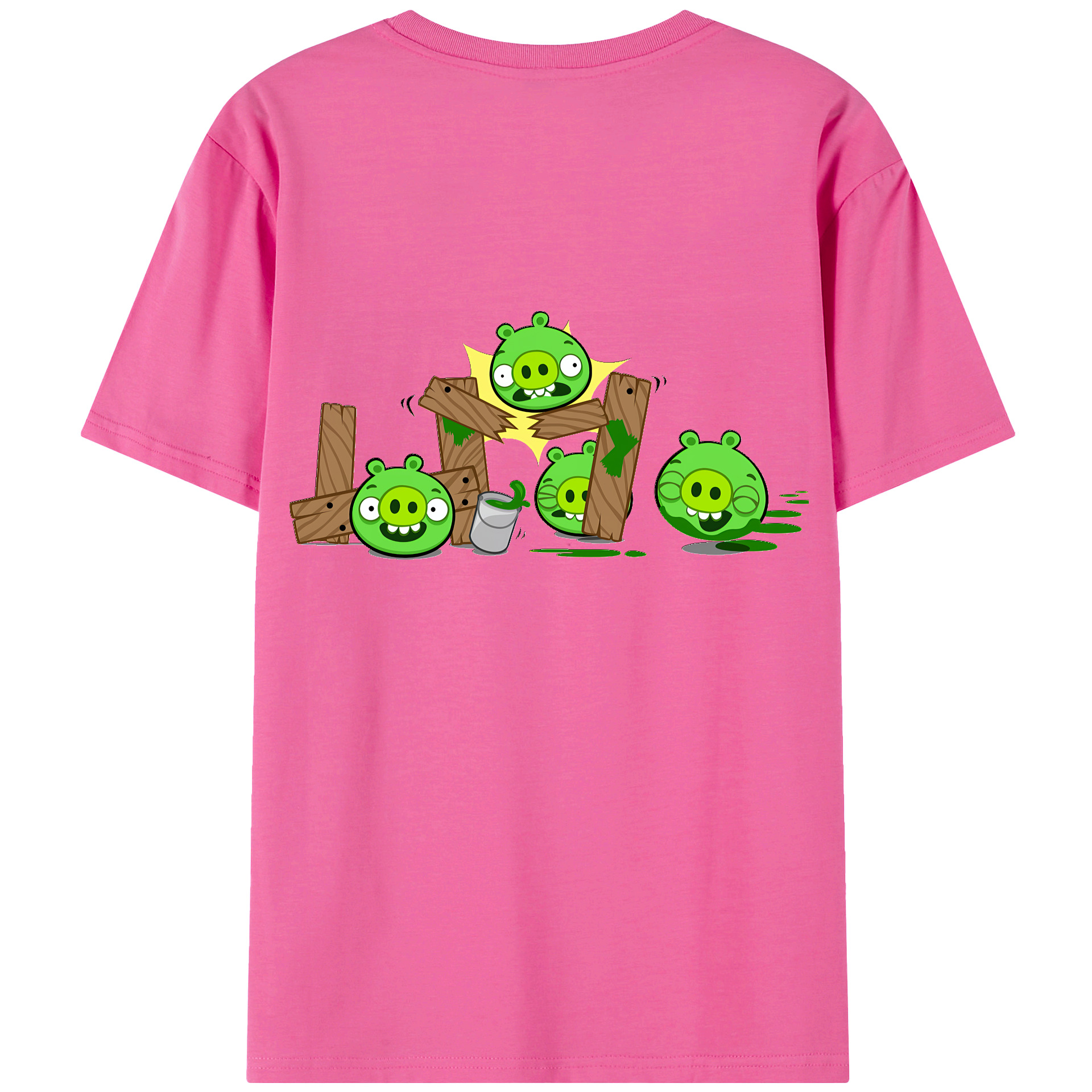 （画像用） Angry Birds アングリーバード レディース半袖Tシャツ(バックプリント)
